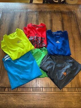 Adidas Youth Athletic Tee Bundle - Bright Multi Colors Play Clothes